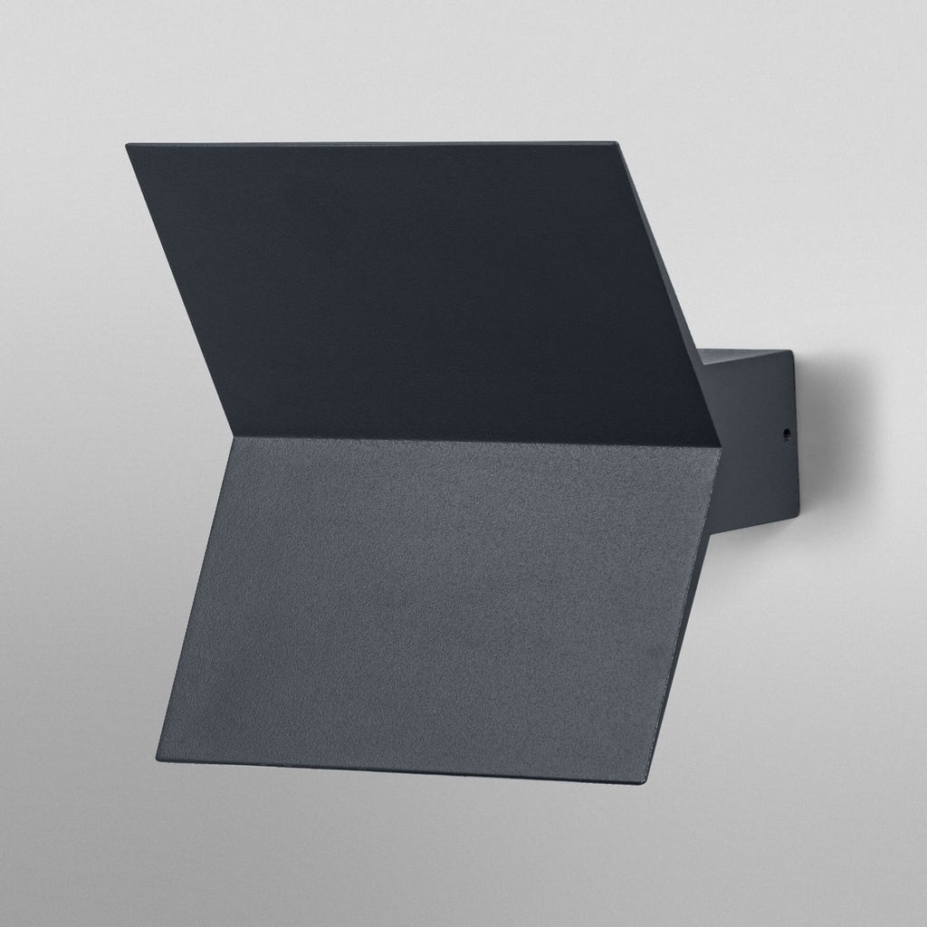 Montert LED utevegglampe Endura Style Bat aluminium IP44 på vegg
