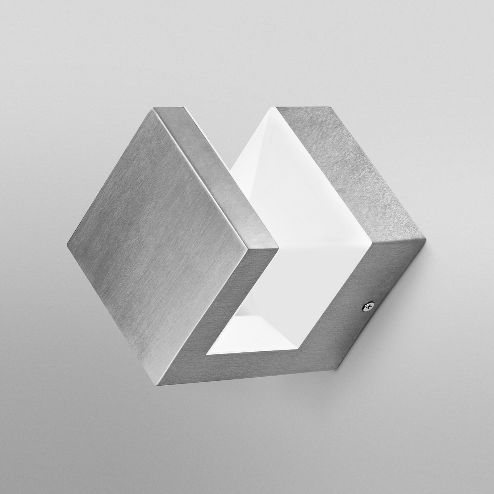 Montert LED utevegglampe ENDURA STYLE PYRAMID rustfritt stål på vegg