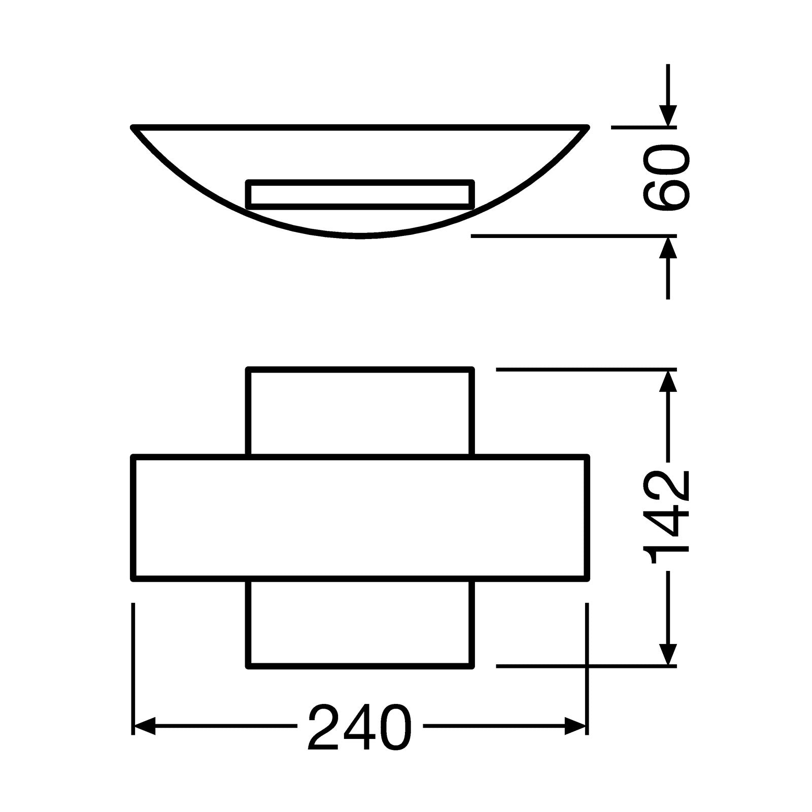 LED utevegglampe Endura Style Shield Square IP44 - LEDVANCE lysdetalj