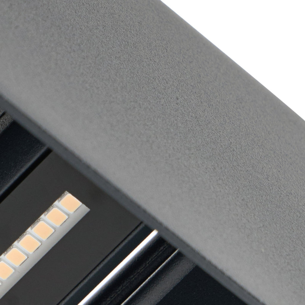 LED utevegglampe Esani opp og ned antrasitt Lindby aluminiumskropp