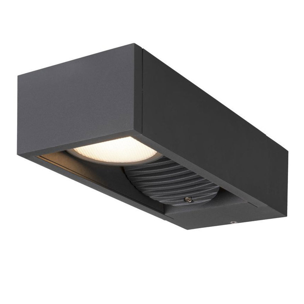 Nærbilde av justerbare LED-enheter på Eskina Frame 2-lys CCT aluminium IP65