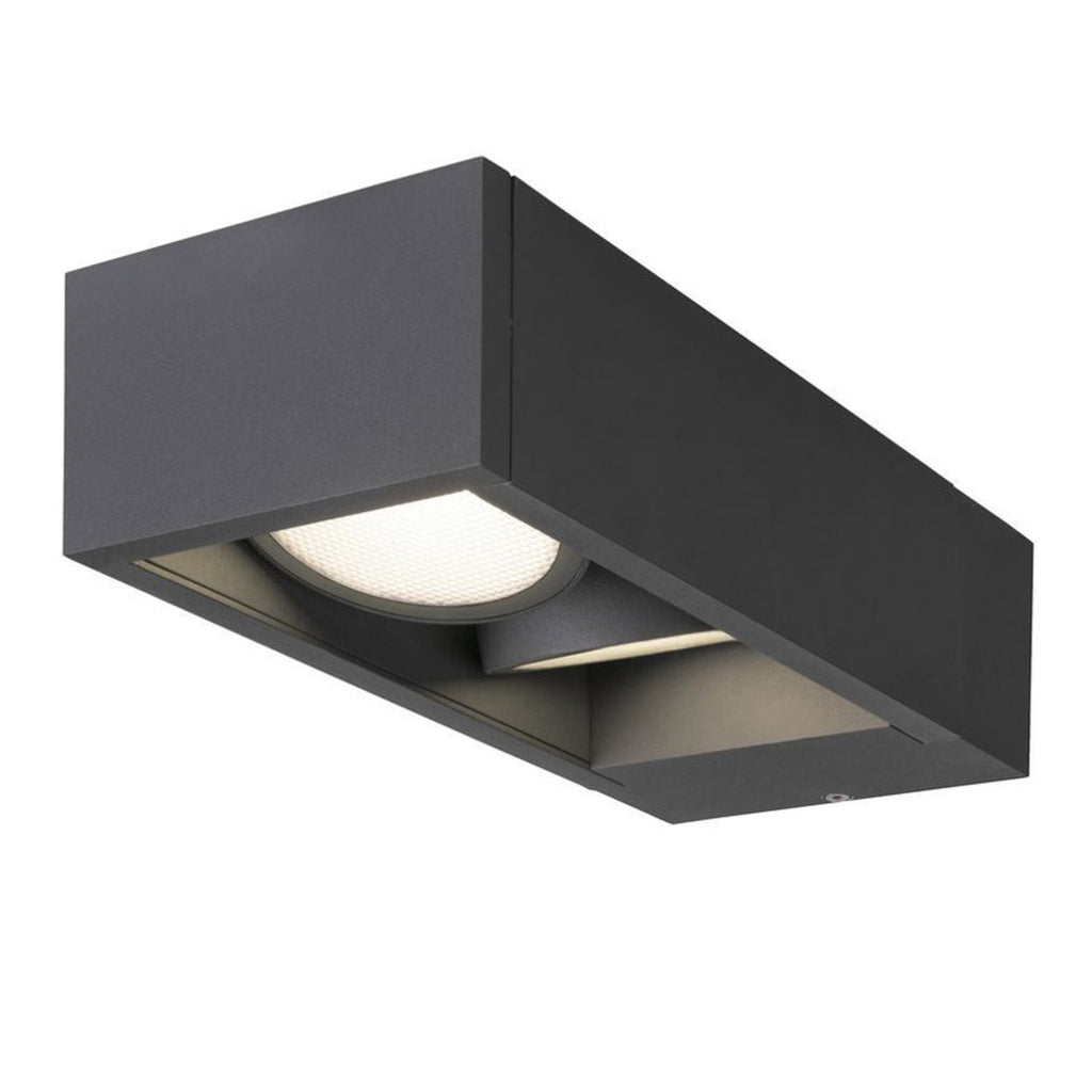 LED utevegglampe Eskina Frame 2-lys CCT aluminium IP65 med CCT bryter