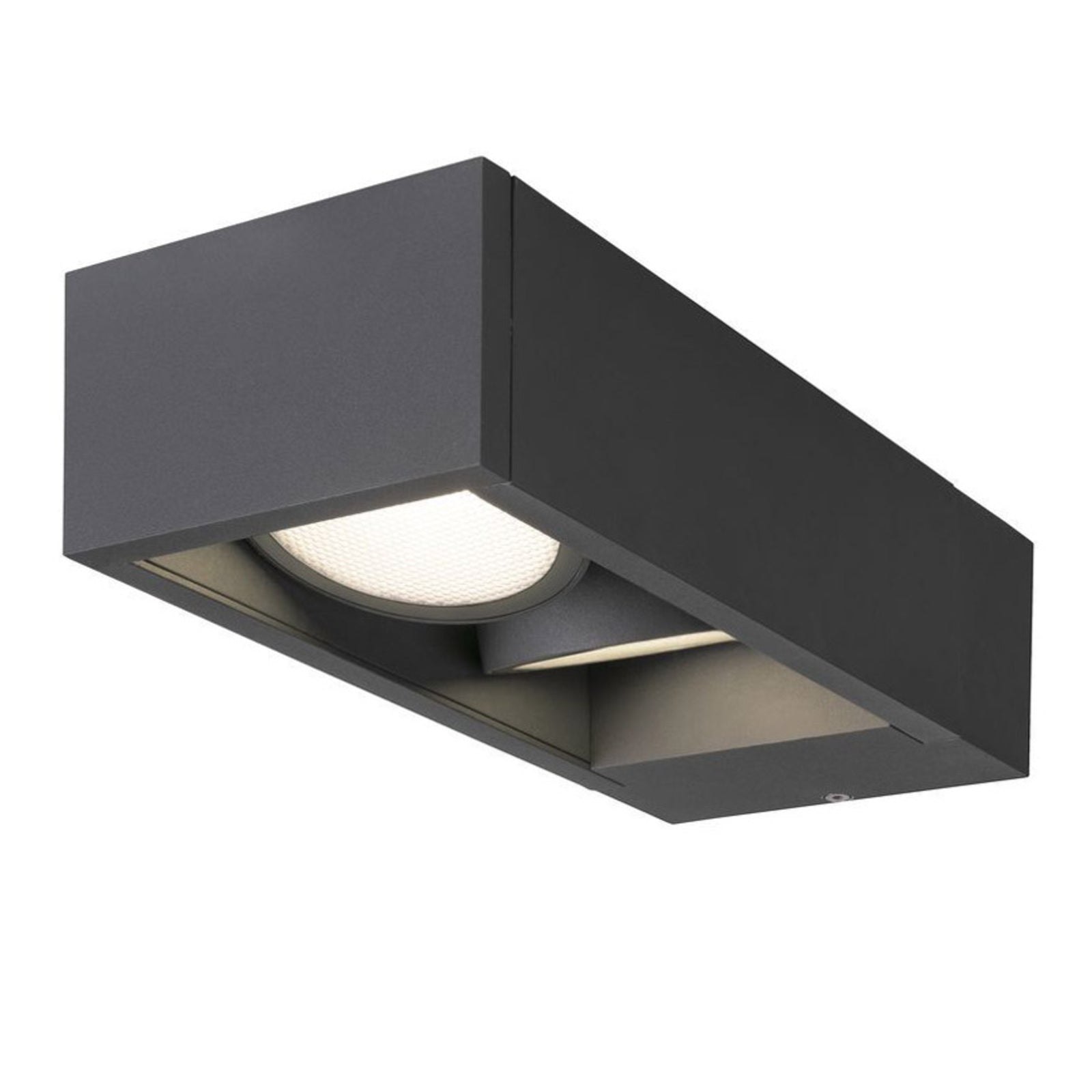 LED utevegglampe Eskina Frame 2-lys CCT aluminium IP65 med CCT bryter