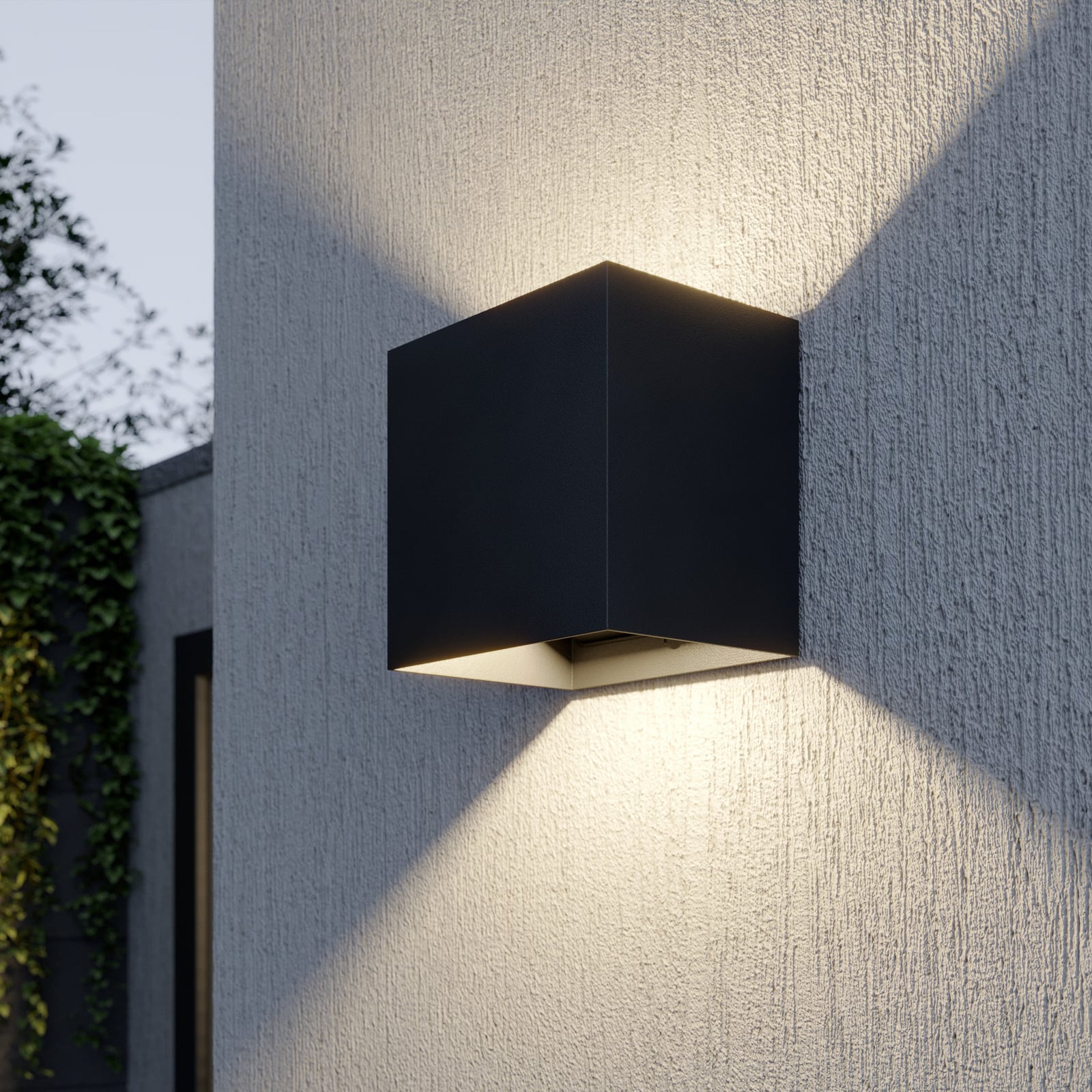 LED utevegglampe Evie opp og ned antrasitt forfra