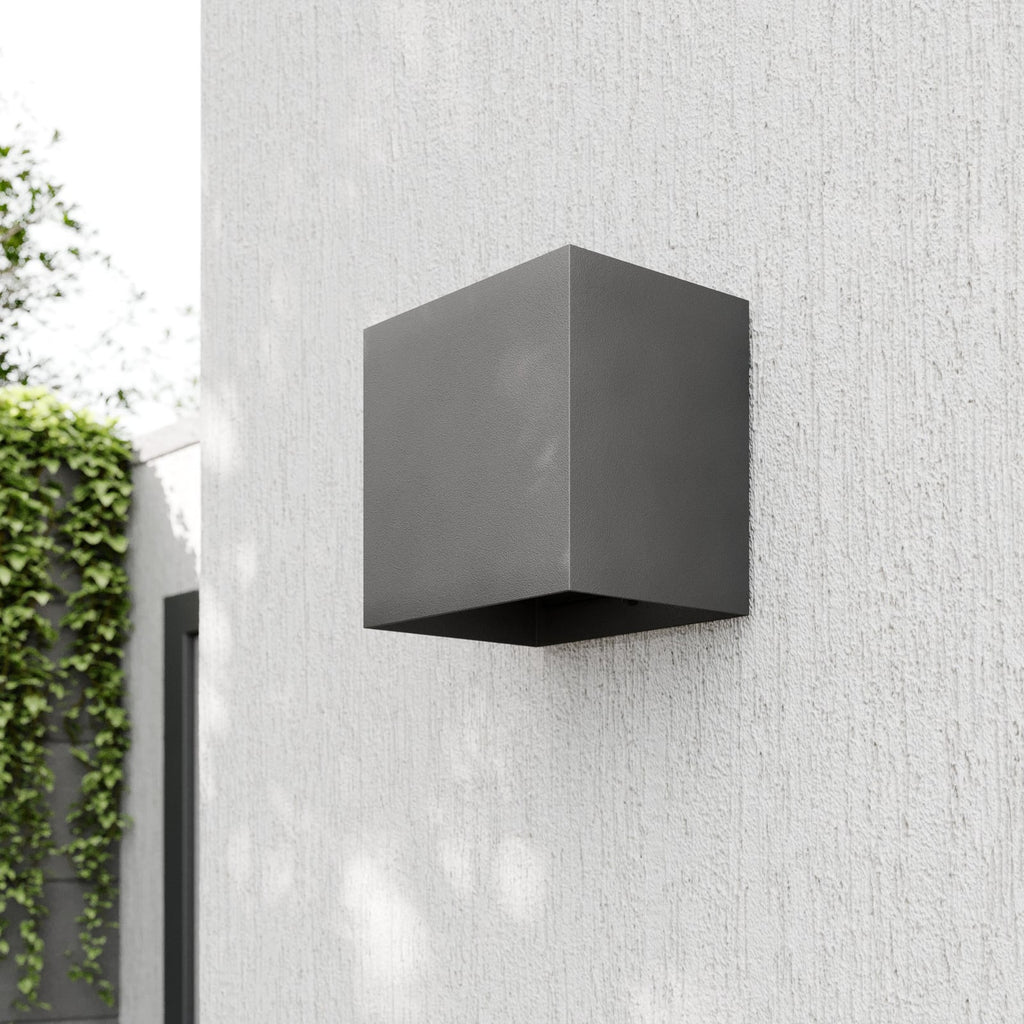 LED utevegglampe Evie opp og ned antrasitt bakside