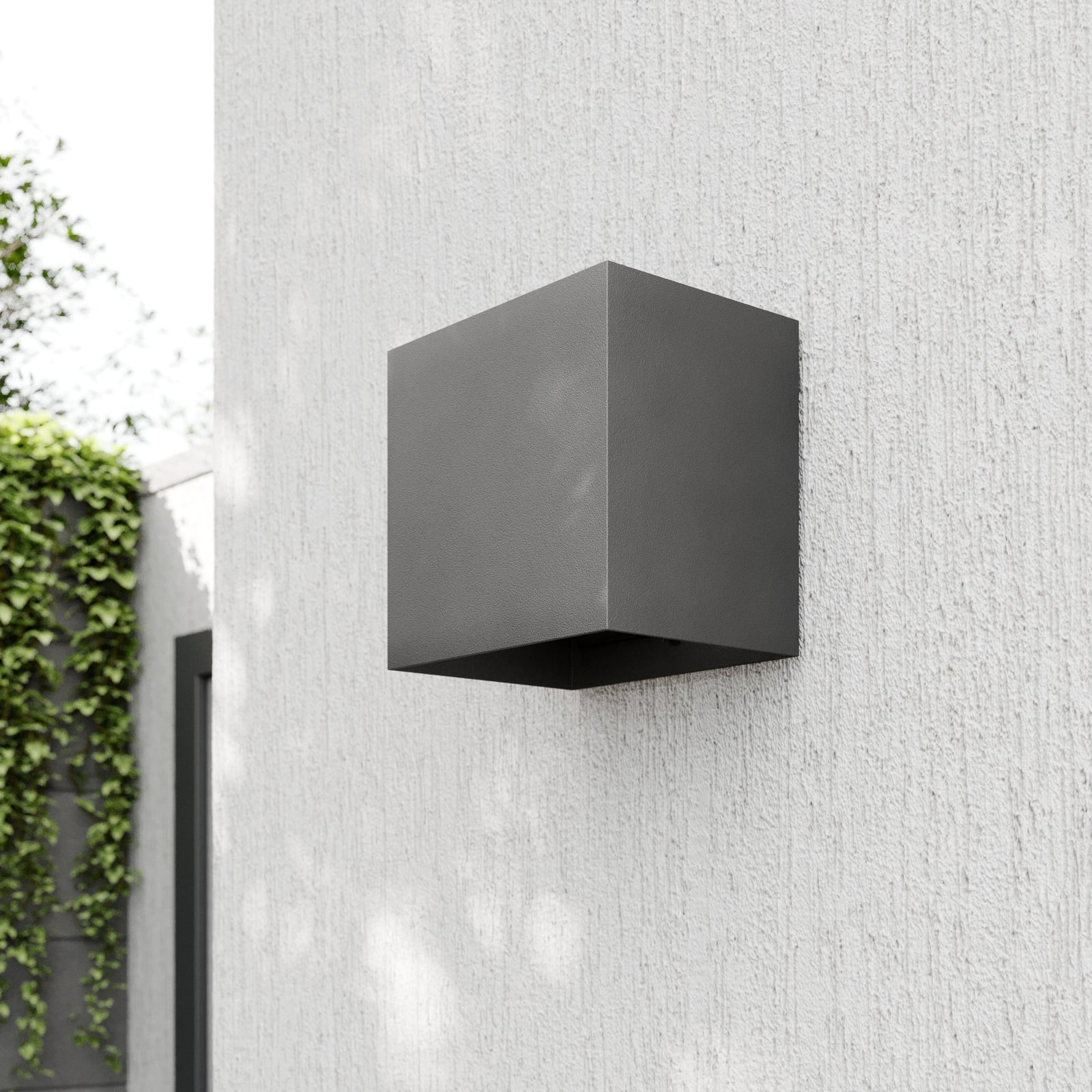 LED utevegglampe Evie opp og ned antrasitt bakside