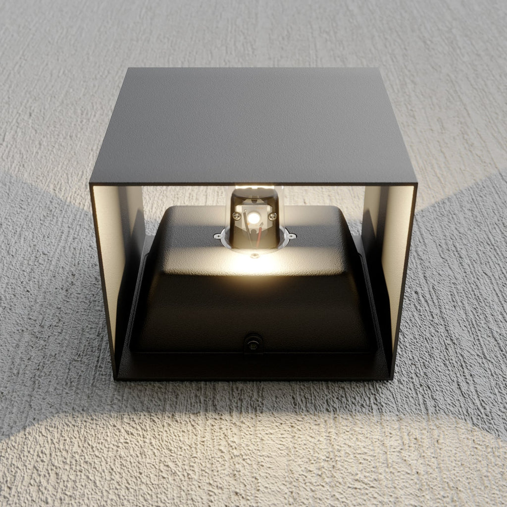LED utevegglampe Evie opp og ned antrasitt nærbilde av materiale