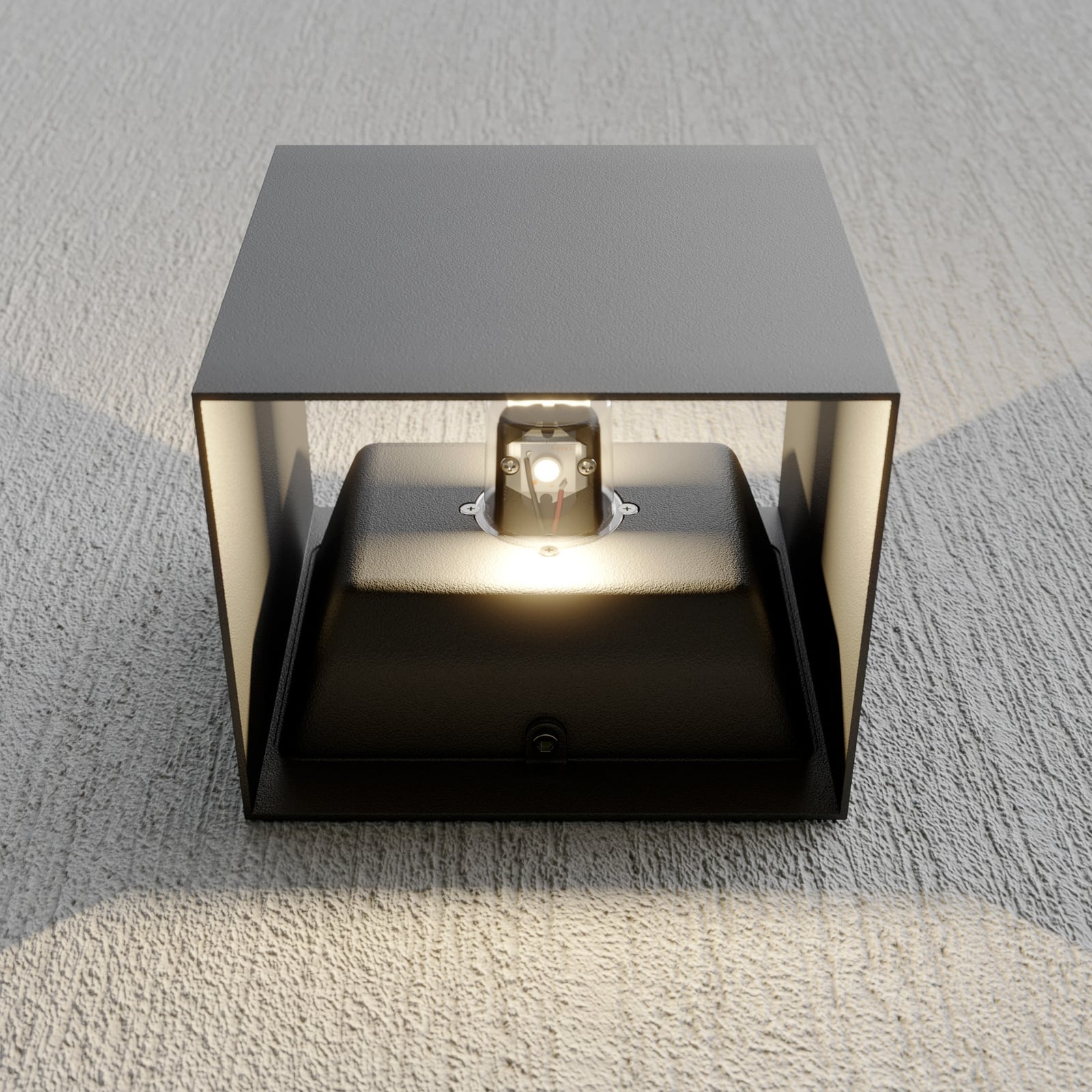 LED utevegglampe Evie opp og ned antrasitt nærbilde av materiale
