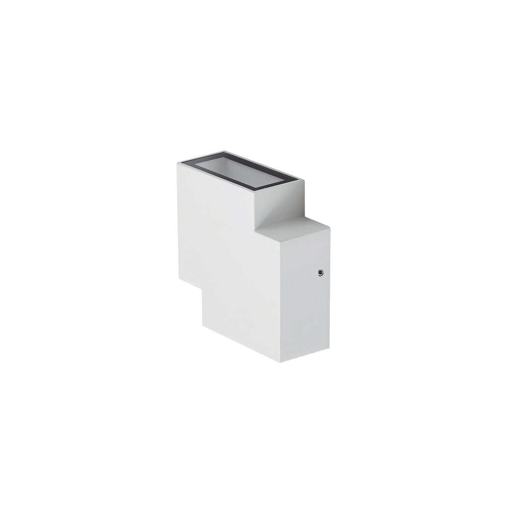 LED utevegglampe Fendir aluminium hvit 10,5 cm montert