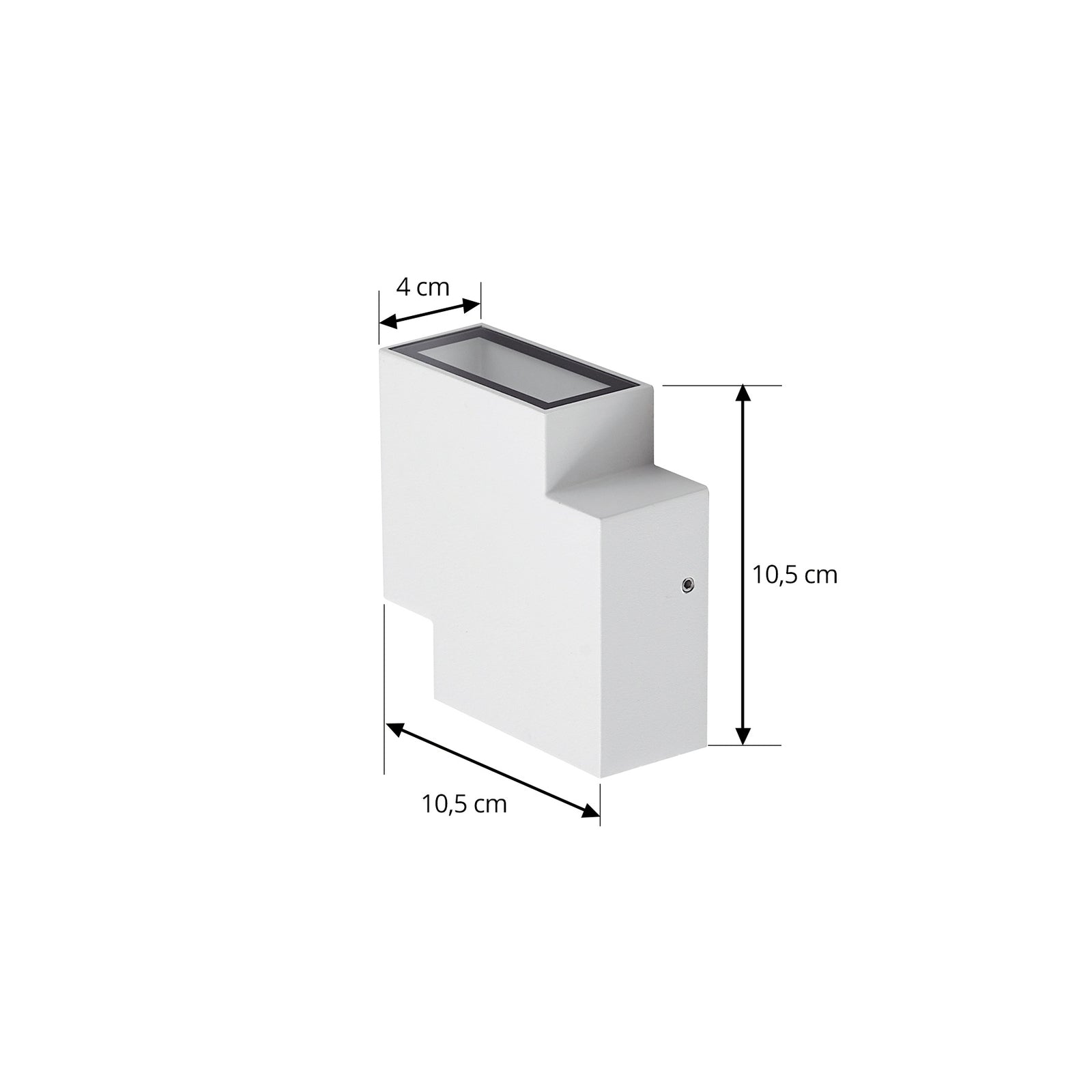 LED utevegglampe Fendir aluminium hvit 10,5 cm nærbilde