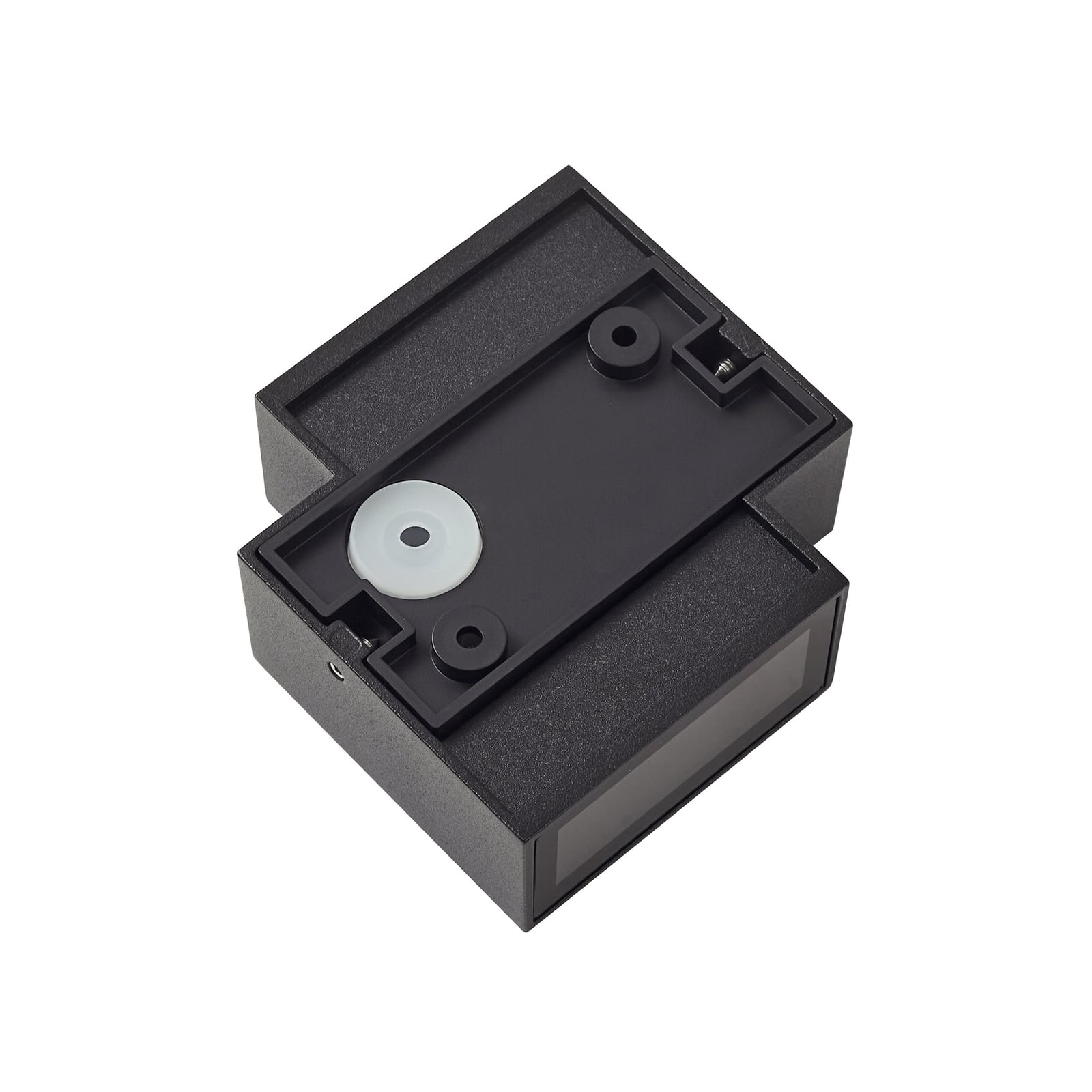LED utevegglampe Fendir svart aluminium sideprofil