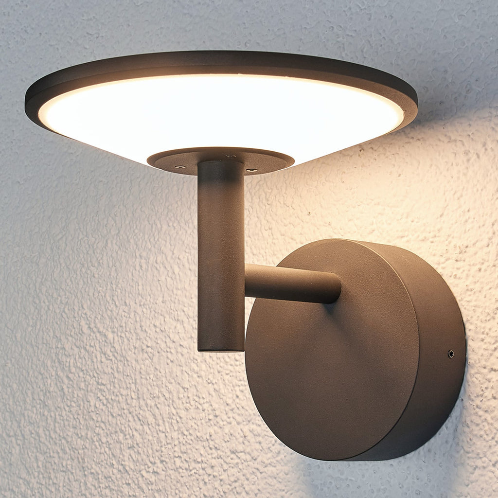 LED utevegglampe Fenia antrasitt aluminium forside