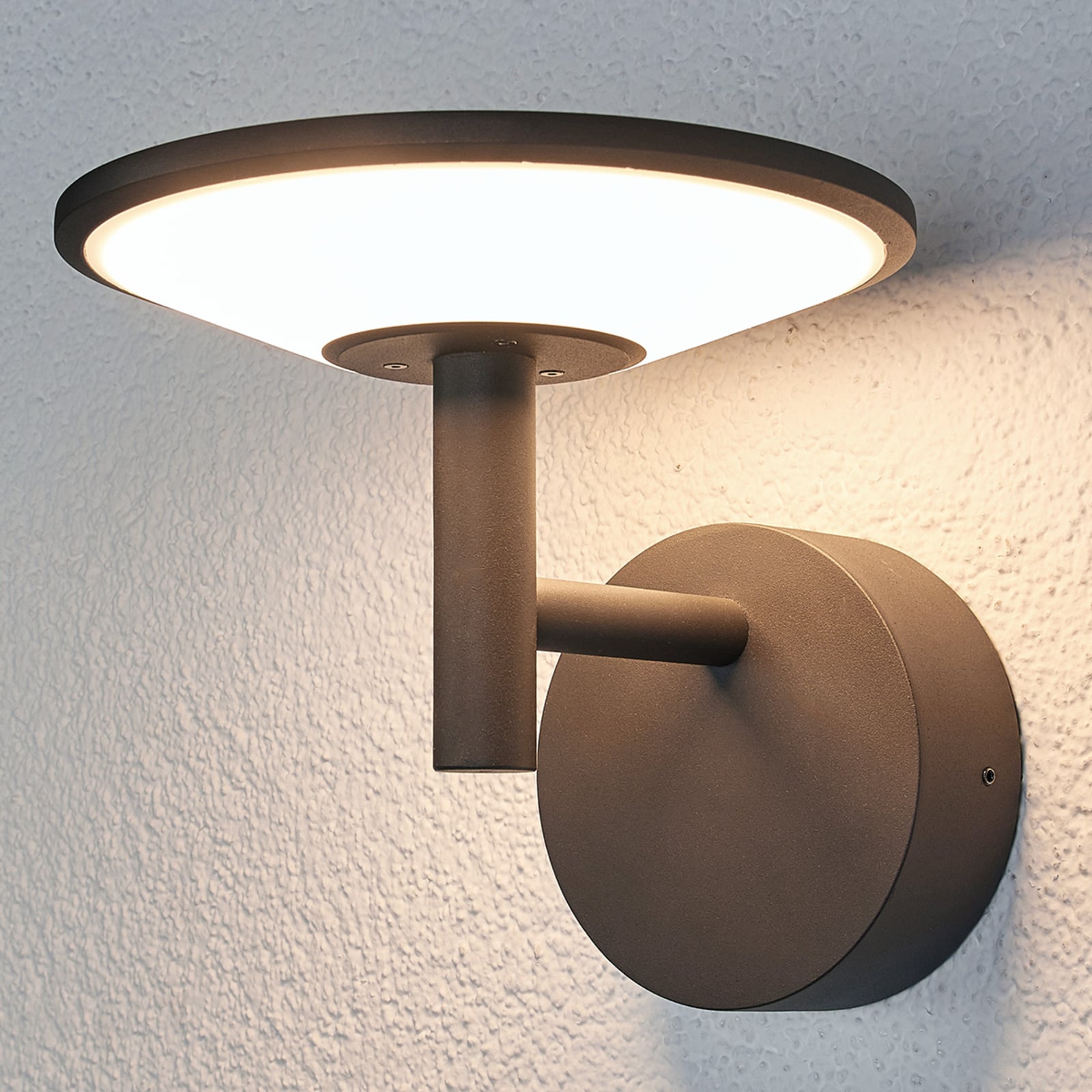 LED utevegglampe Fenia antrasitt aluminium forside
