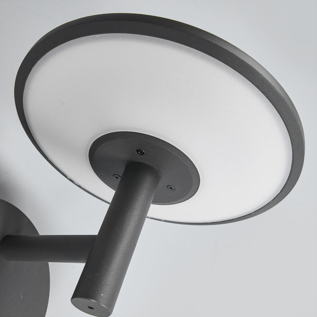 LED utevegglampe Fenia antrasitt aluminium lysfordeling