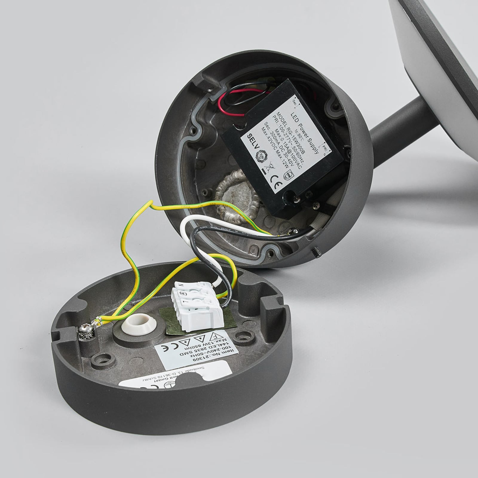 LED utevegglampe Fenia antrasitt aluminium moderne design