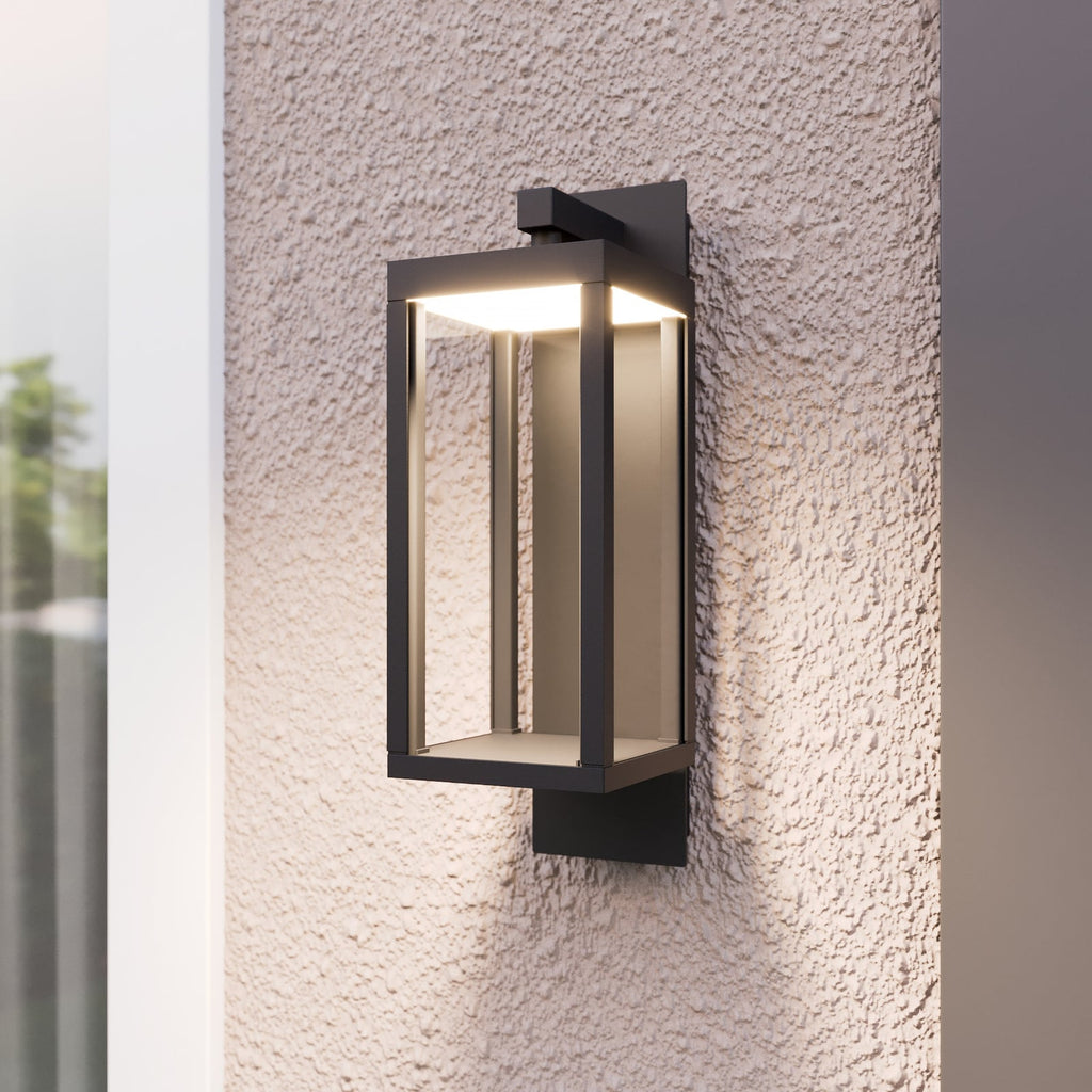 LED utevegglampe Ferdinand 3er-sett grå 38 cm IP54 bakside