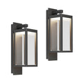 LED utevegglampe Ferdinand 2er-sett mørkegrå 38 cm foran