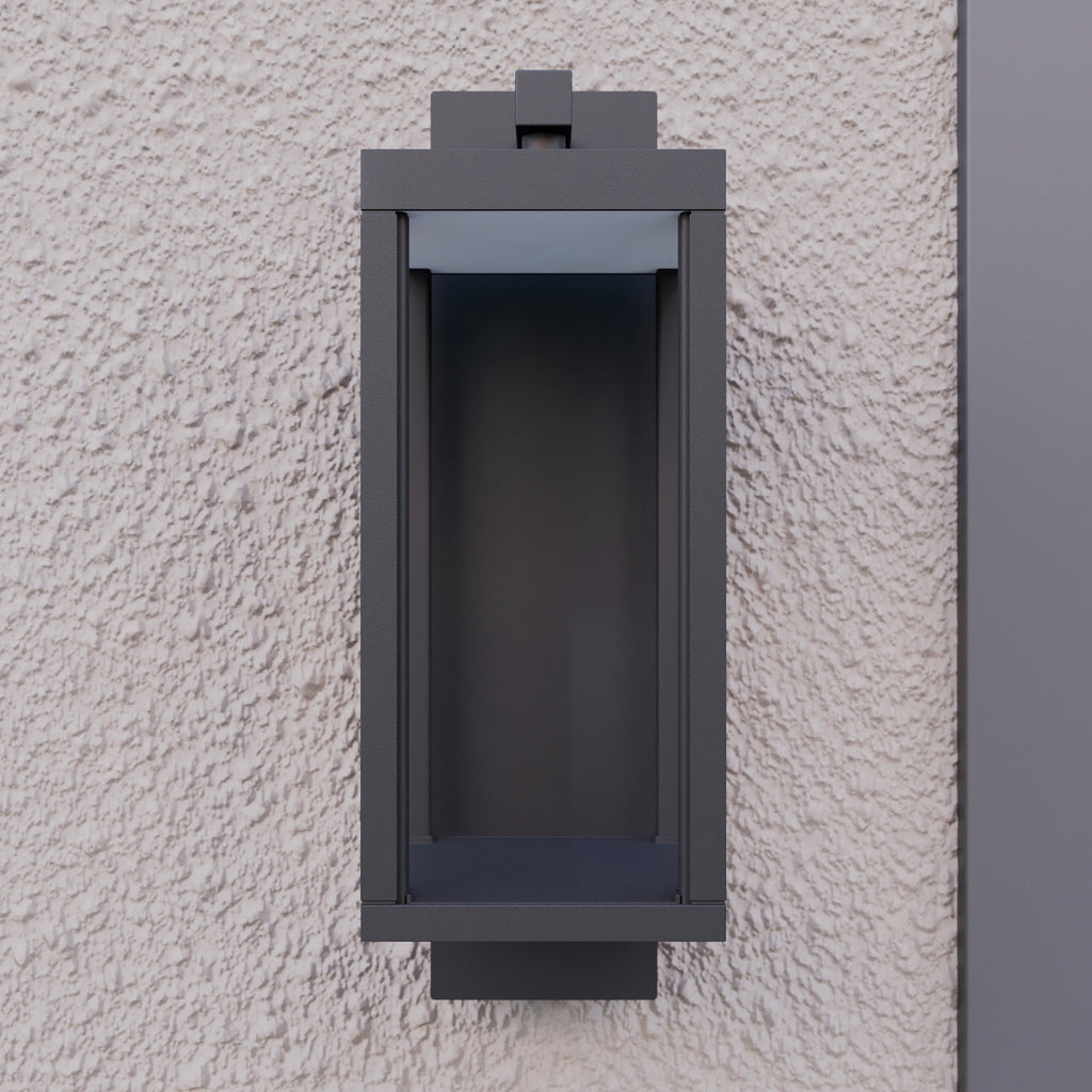 LED utevegglampe Ferdinand 3er-sett grå 38 cm IP54 sideprofil