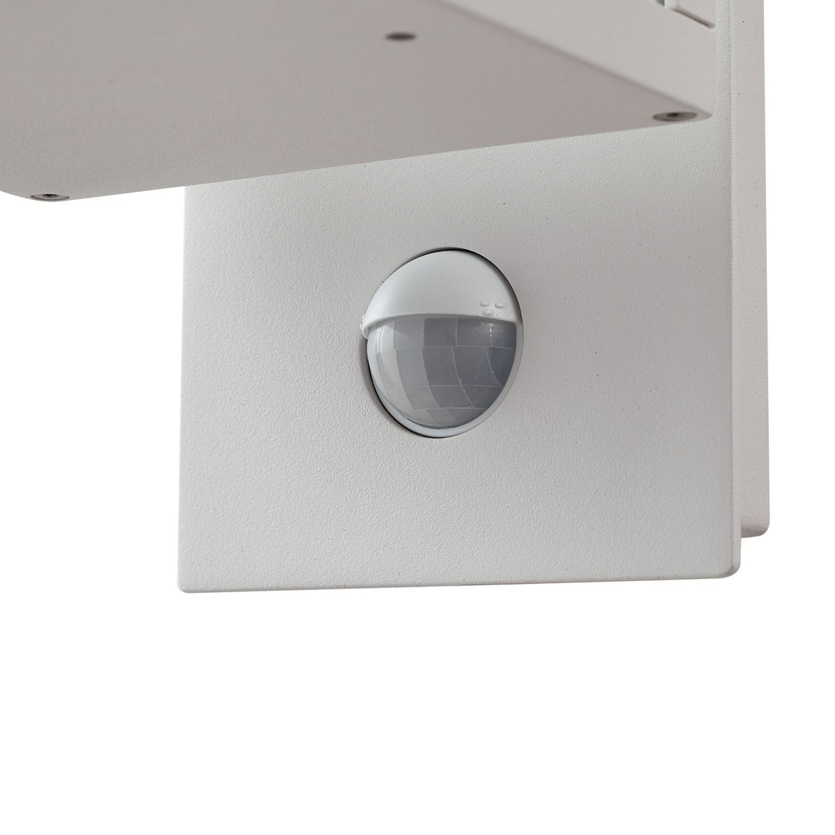 LED utevegglampe Ferdinand med bevegelsessensor hvit sideprofil