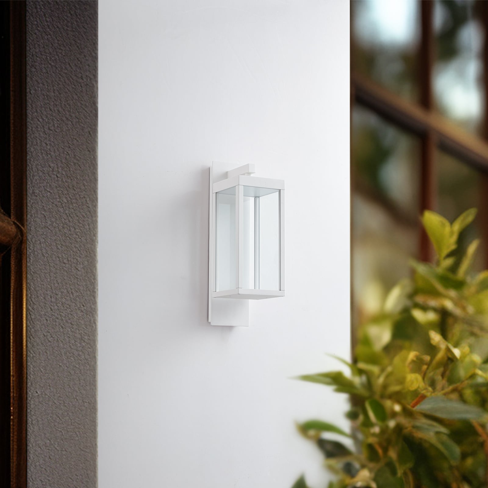 LED utevegglampe Ferdinand hvit aluminium detalj