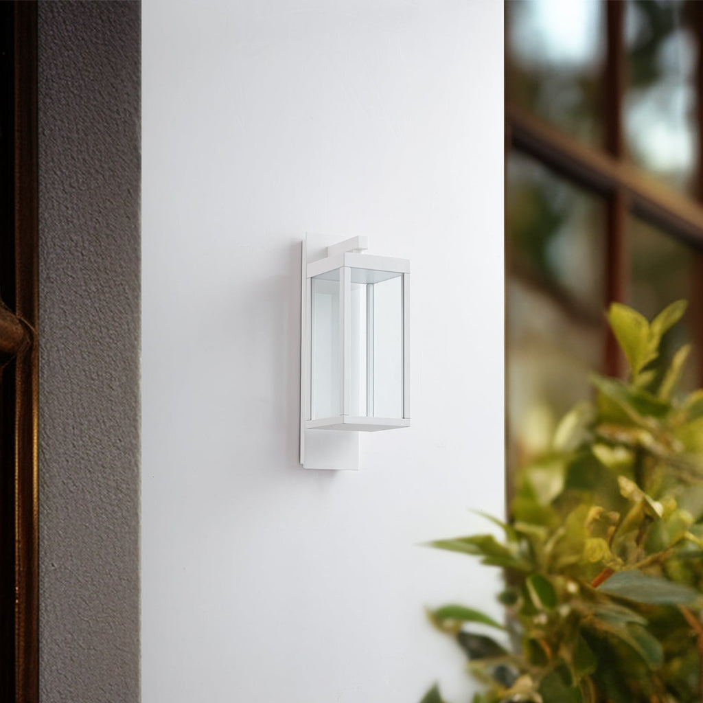 LED utevegglampe Ferdinand hvit aluminium detalj