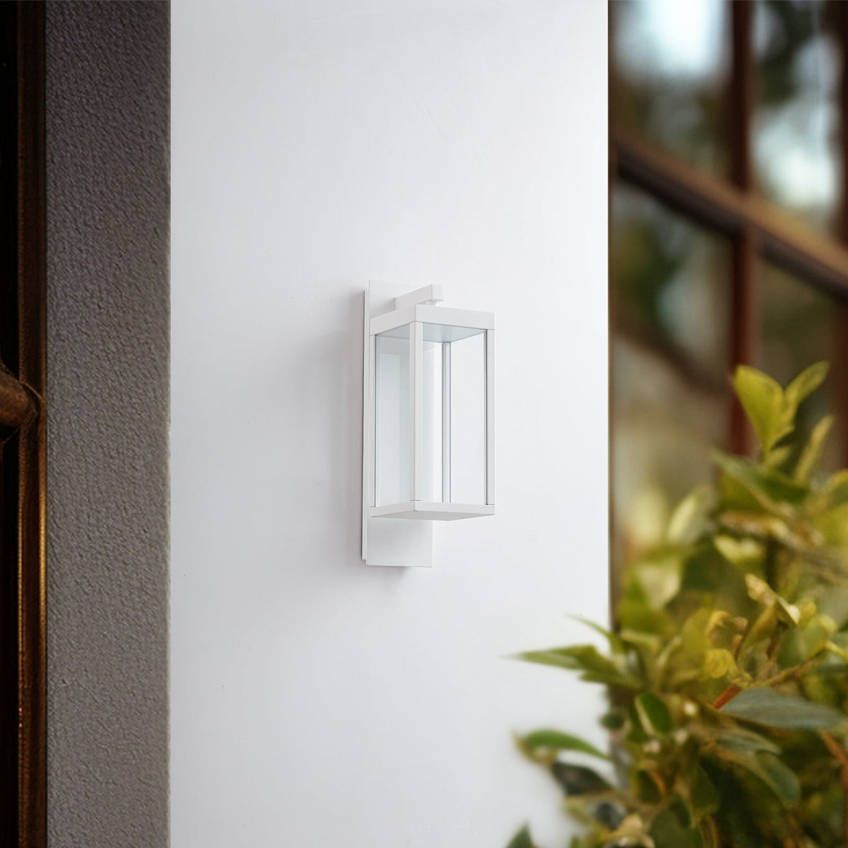 LED utevegglampe Ferdinand hvit aluminium detalj