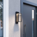 LED utevegglampe Ferdinand lanterneform grå forfra