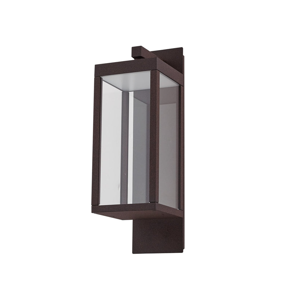 Montert LED utevegglampe Ferdinand rustfarget aluminium IP54 38 cm på vegg