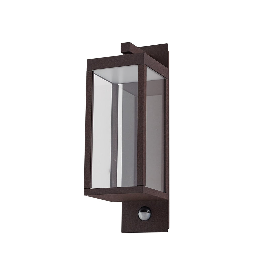Montert LED utevegglampe Ferdinand med bevegelsessensor rustfarget
