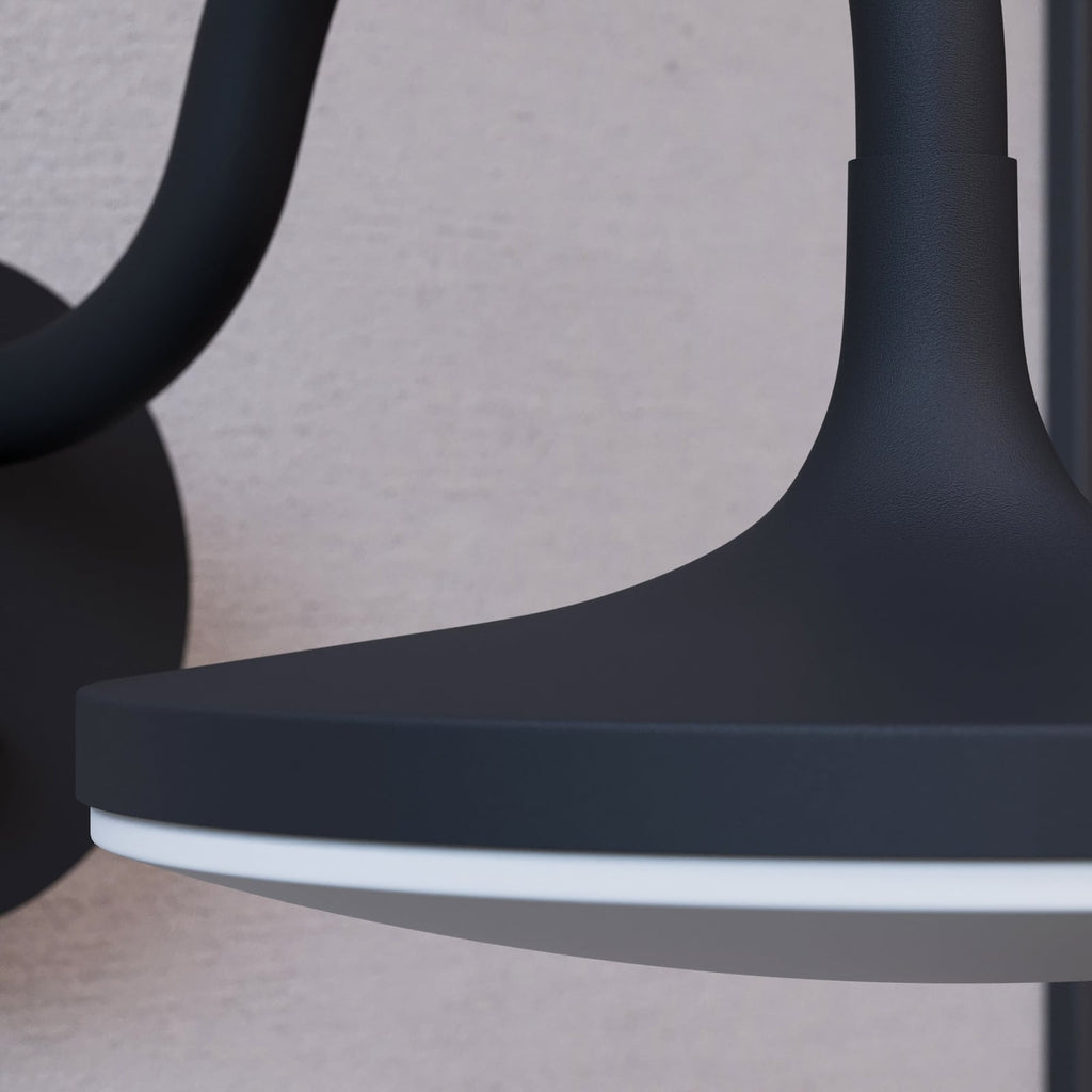 LED utevegglampe Fineria med bevegelsessensor nærbilde av lampe