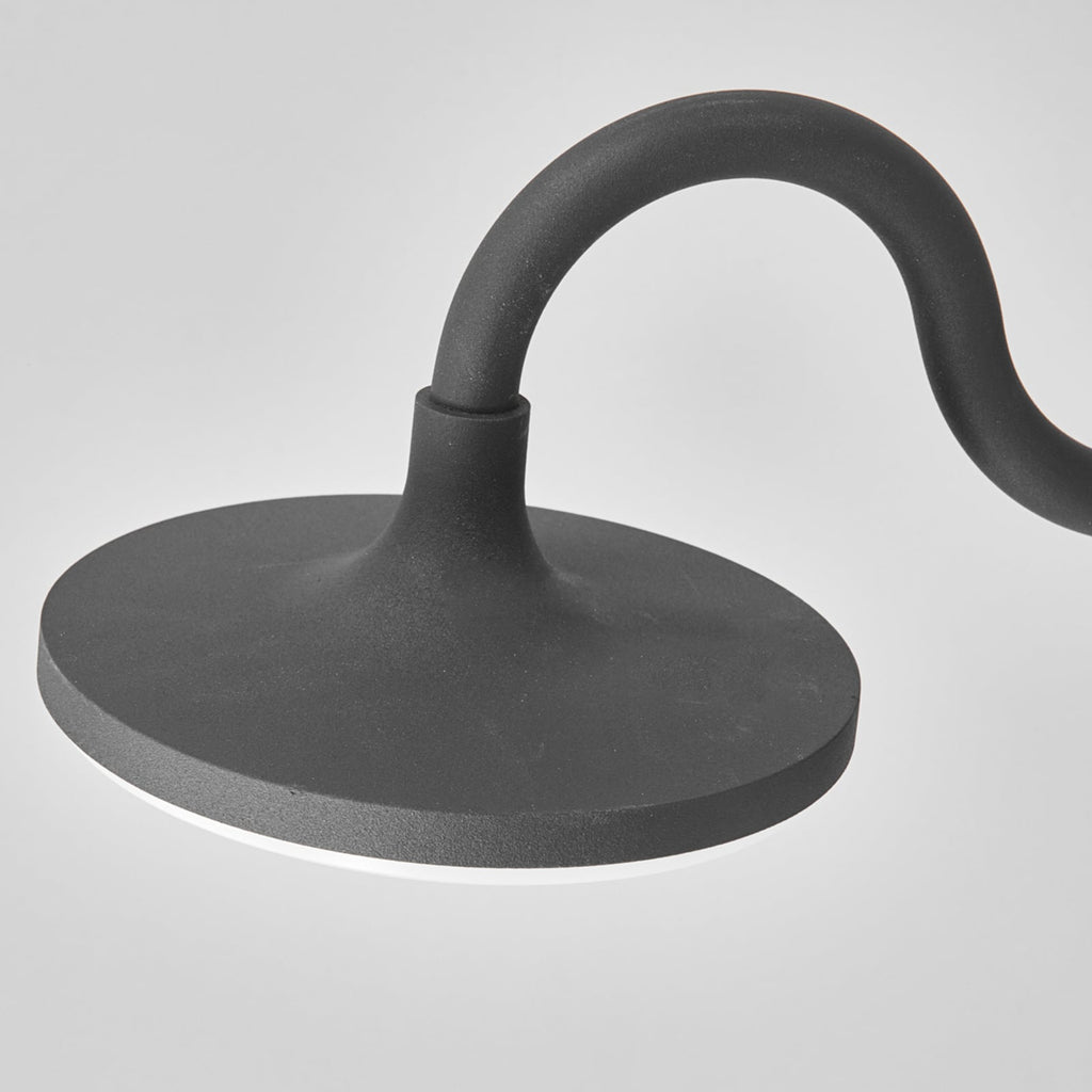 LED utevegglampe Finny med bevegelsessensor IP54 sett fra siden