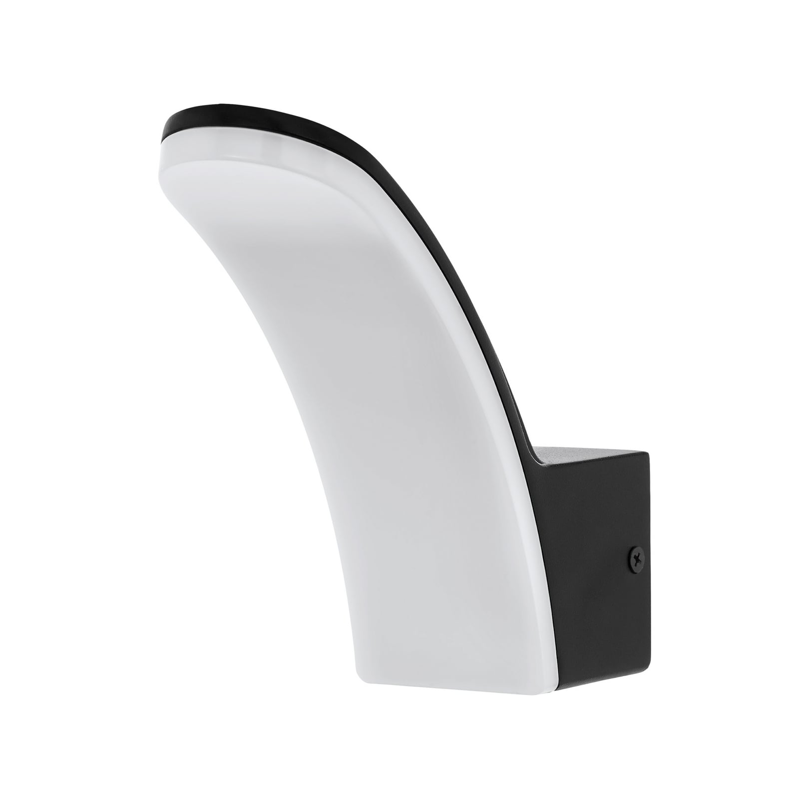 LED utevegglampe Fiumicino aluminium svart/hvit bakside
