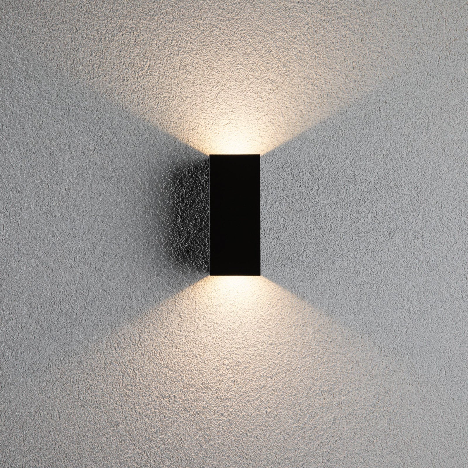LED utevegglampe Flame 2-lys antrasitt 15,5 cm IP44 bakside