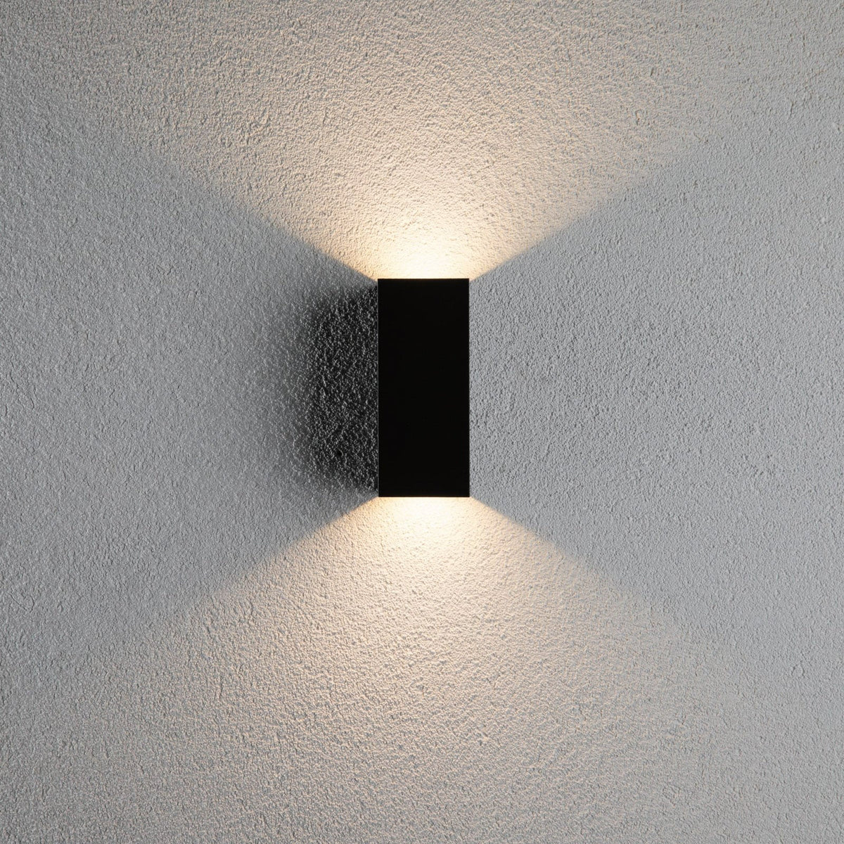 LED utevegglampe Flame 2-lys antrasitt 15,5 cm IP44 bakside