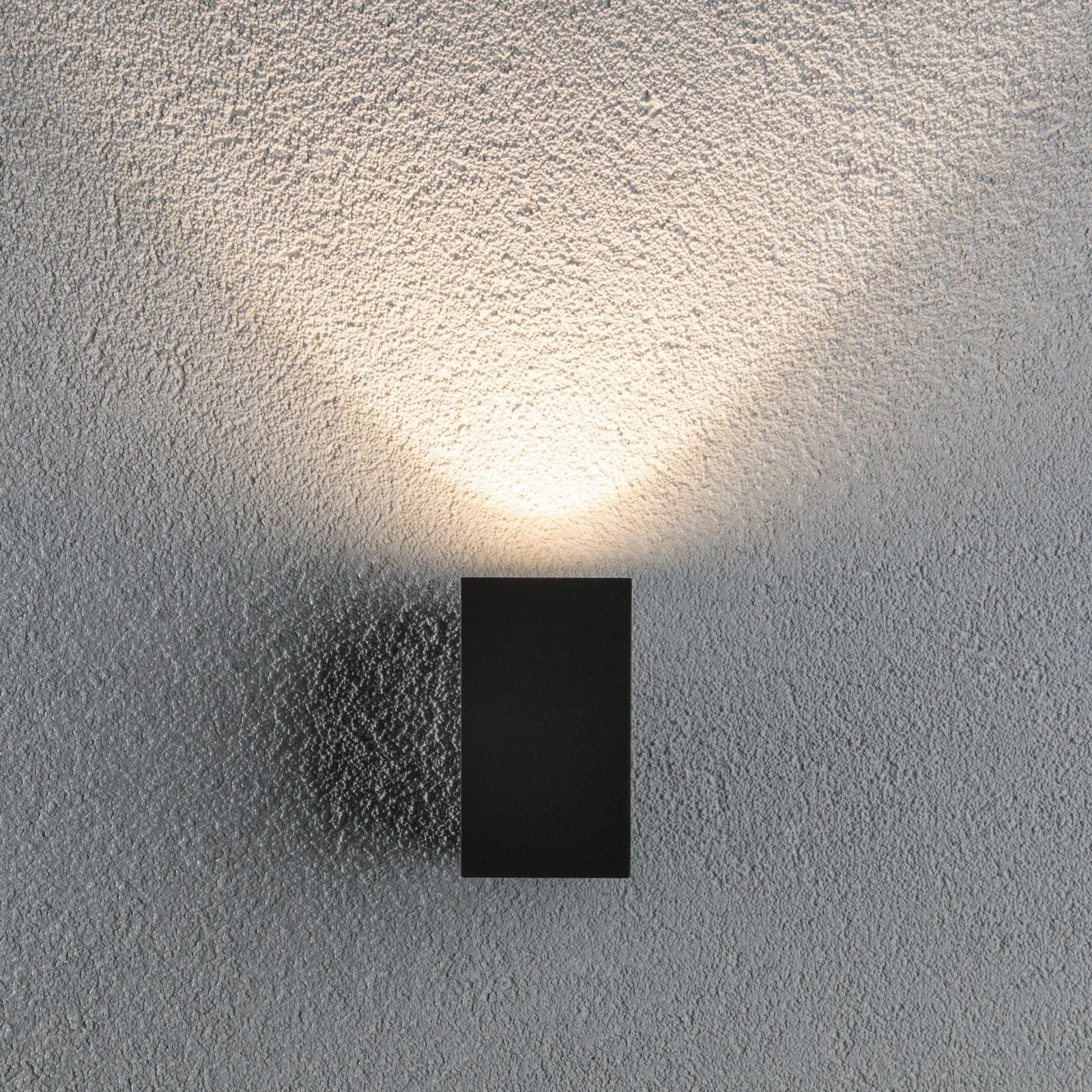 LED utevegglampe Flame aluminium antrasitt detalj av lyspunkt