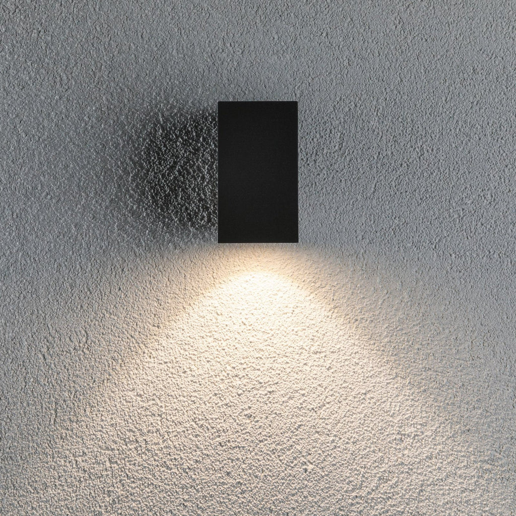LED utevegglampe Flame aluminium antrasitt front