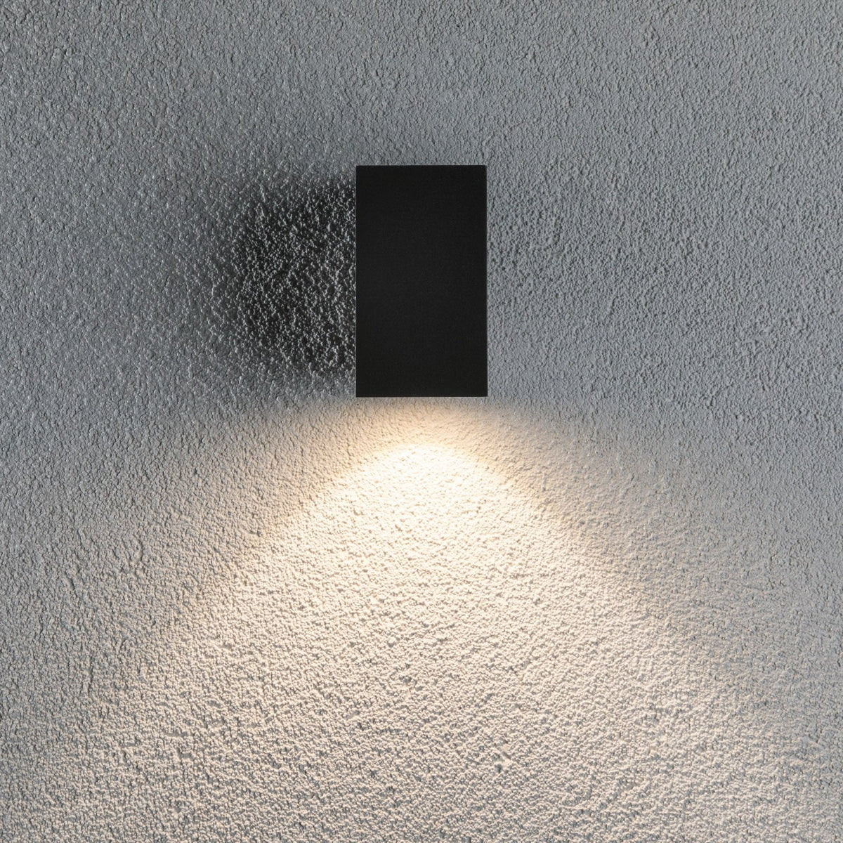 LED utevegglampe Flame aluminium antrasitt front