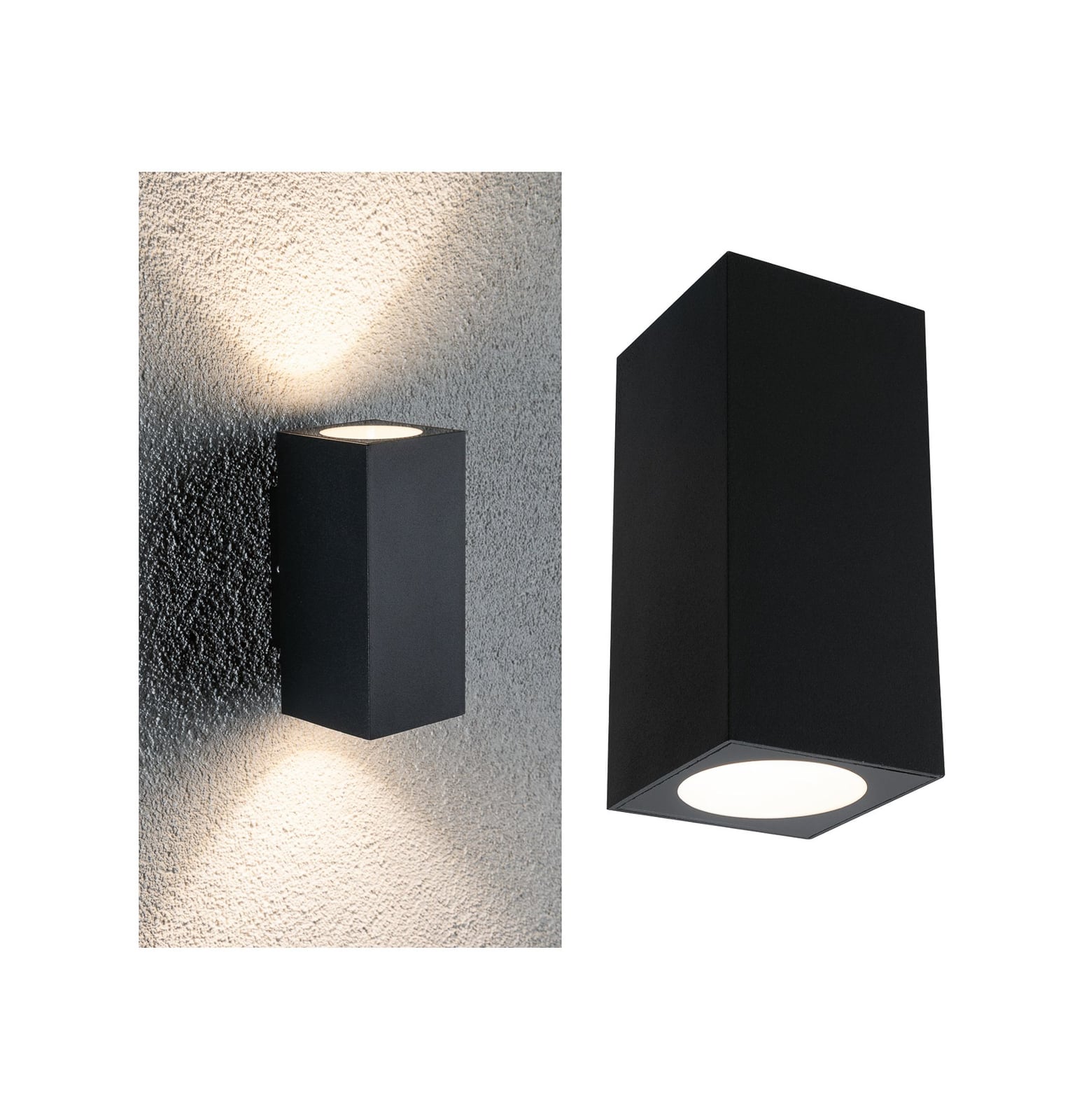 LED utevegglampe Flame opp og ned antrasitt IP44 forfra