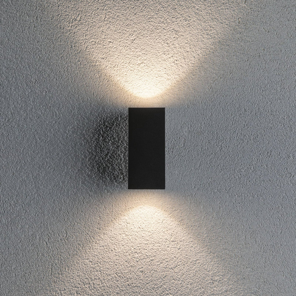 LED utevegglampe Flame opp og ned antrasitt IP44 bakside