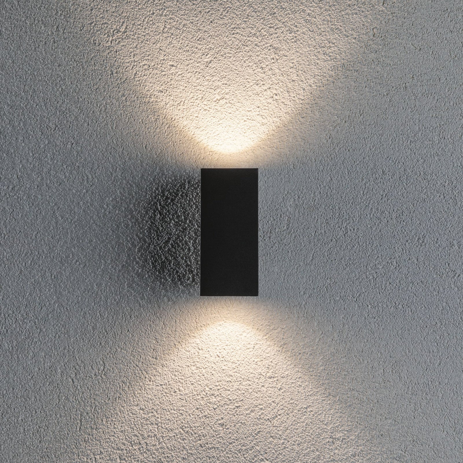 LED utevegglampe Flame opp og ned antrasitt IP44 bakside