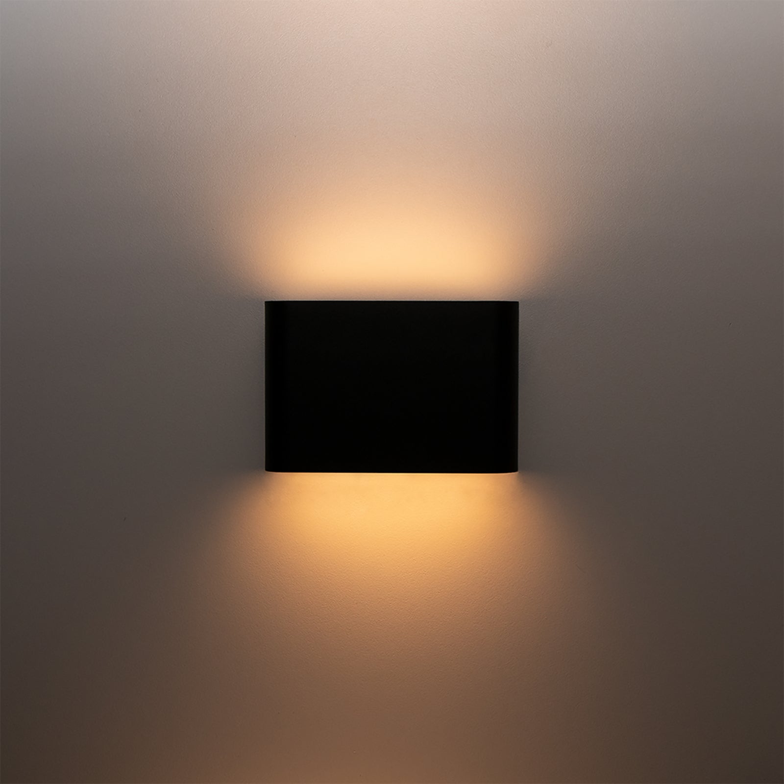LED utevegglampe FLASK opp/ned svart detalj