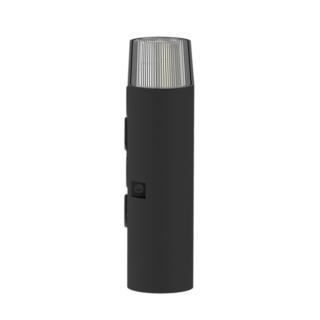 LED utevegglampe FLASK opp/ned svart nærbilde LED-lys