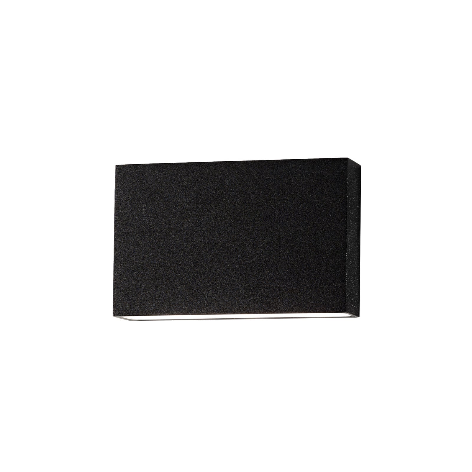 LED utevegglampe Flatbox svart aluminium 11x7 cm IP54 forfra