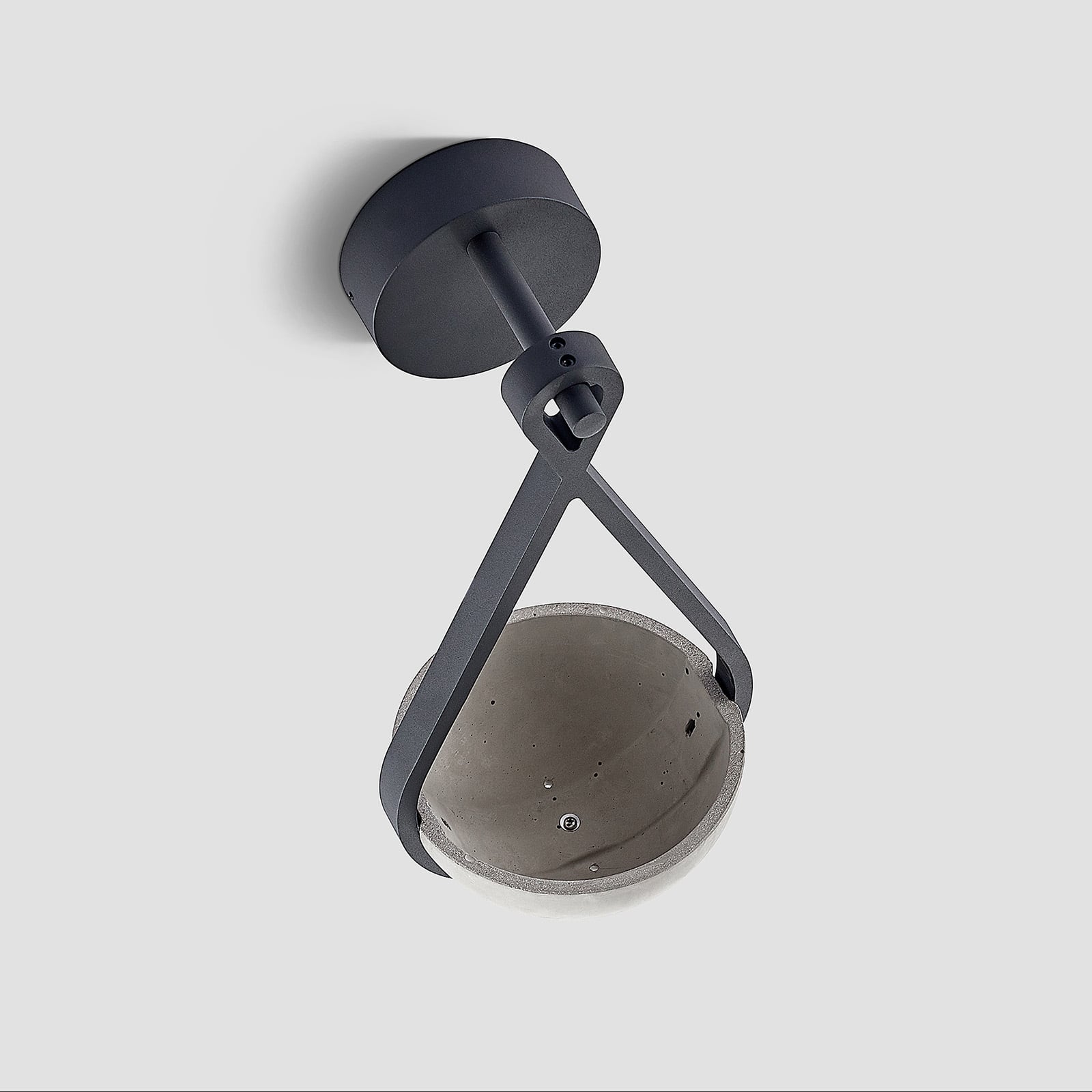 LED utevegglampe Florka med blomsterpotte med planter