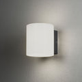 LED utevegglampe Foggia 2-lys svart opalglass front