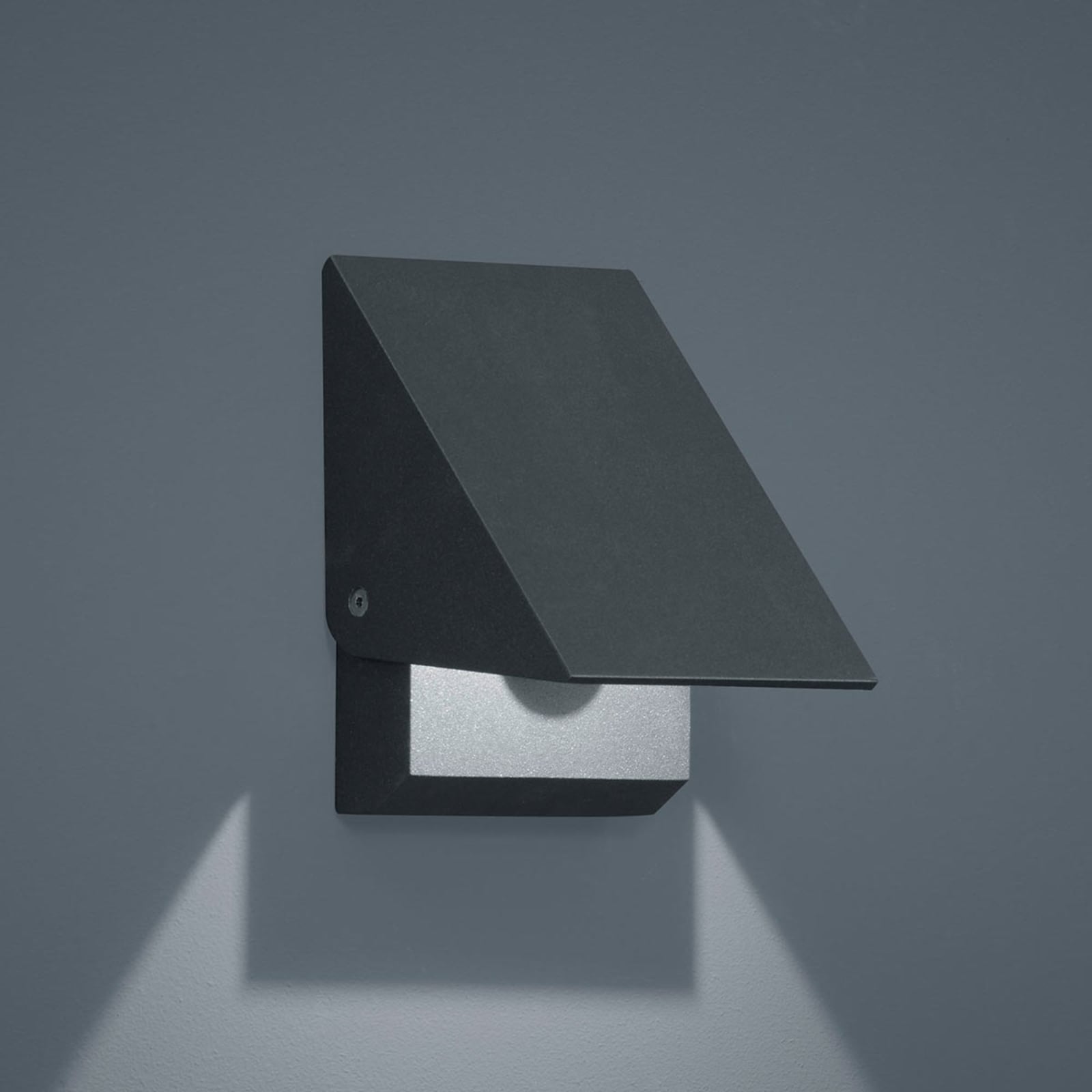 LED utevegglampe Free grafitt med blende IP54 forfra