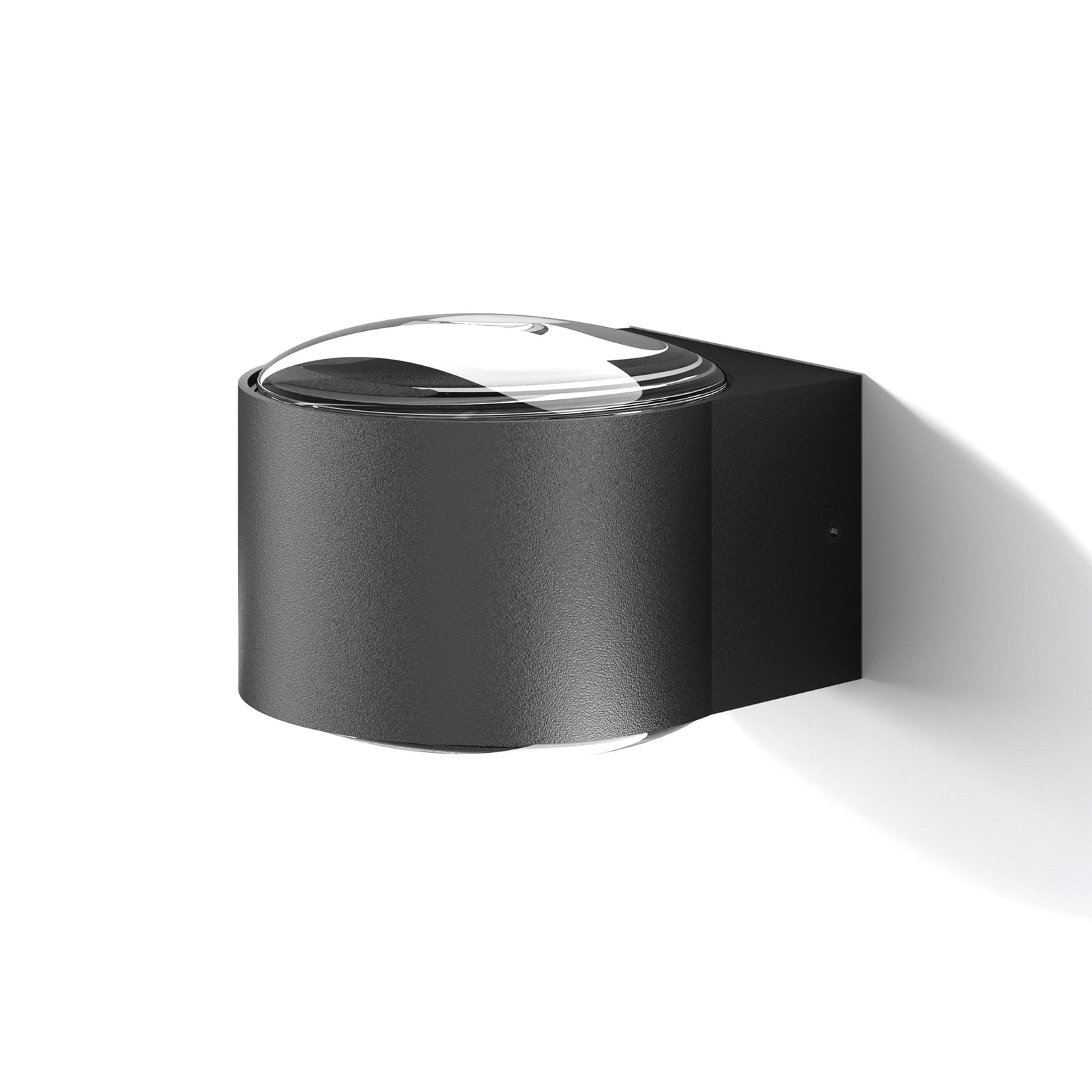 Montert LED utevegglampe Frey aluminium svart IP65 på vegg
