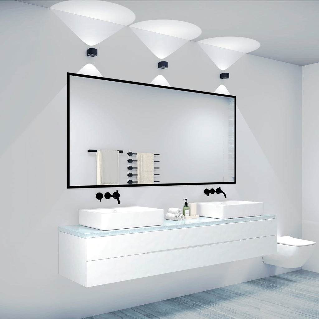 Sideprofil av LED utevegglampe Frey aluminium svart IP65