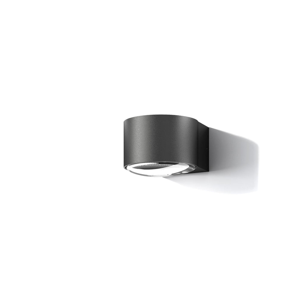 LED utevegglampe Frey svart aluminium IP65 forfra