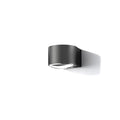 LED utevegglampe Frey svart aluminium IP65 forfra